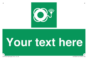 Custom sign safe condition Lifebuoy with light